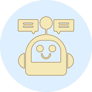 robot. Web simgesi basit illüstrasyon