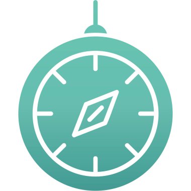 Pusula Vektörü Şekil Simgesi Tasarımı