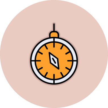 Pusula. Web simgesi basit tasarım