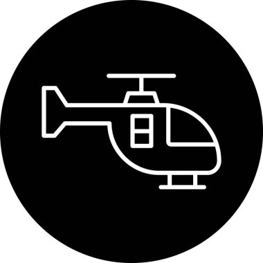 Helikopter simge vektör çizim