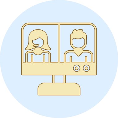 Çizgi film simgesinin vektör çizimi