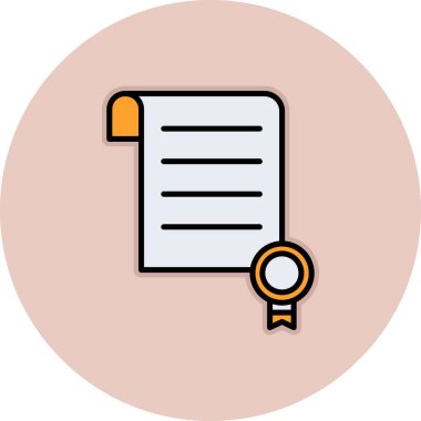 belge simgesi vektör illüstrasyonu