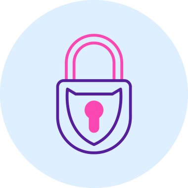 Kilit simgesinin vektör illüstrasyonu