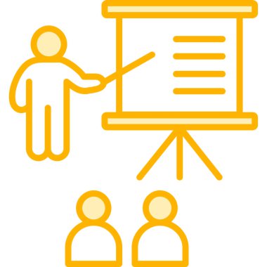 Sunum. Web simgesi basit illüstrasyon