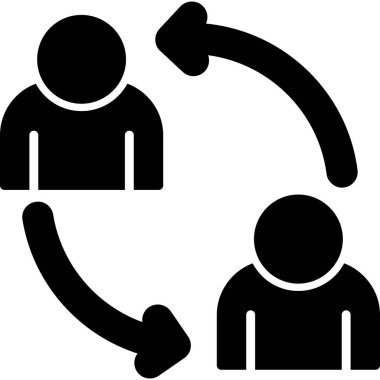 Bir grup insan simgesinin vektör çizimi