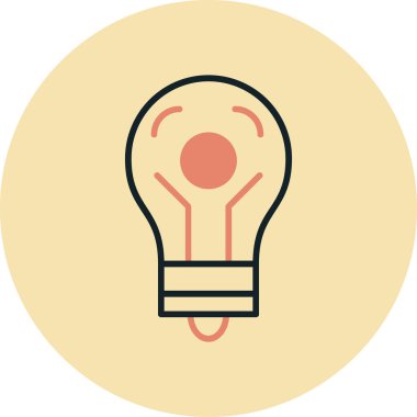 ampul simgesi, vektör illüstrasyonu