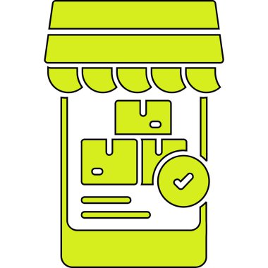 Bir kahve dükkanının vektör çizimi