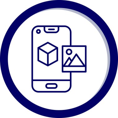 Akıllı telefon. Web simgesi basit illüstrasyon