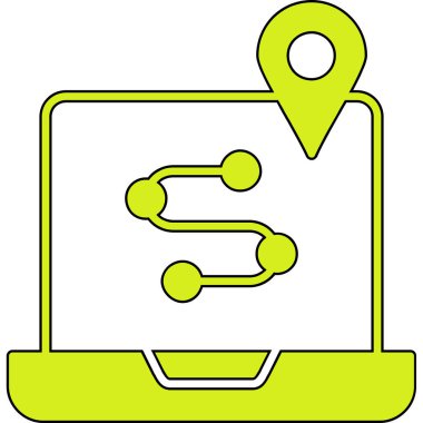 konum belirleyici simgesi simgesi. Harita konumlandırma vektör simgesi. Konum kodu. izole edilmiş sınır sembolü çizimi