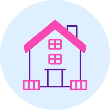 Bina. Web simgesi basit illüstrasyon