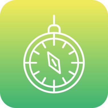 pusula düz simgesi, vektör illüstrasyonu