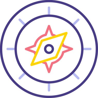 Pusula. Web simgesi basit illüstrasyon