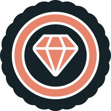 Elmas simgesi, vektör illüstrasyonu