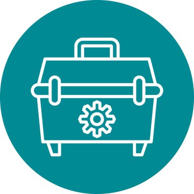 Bir bavul simgesinin vektör illüstrasyonu