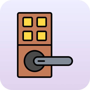 Bir kapı simgesinin vektör illüstrasyonu