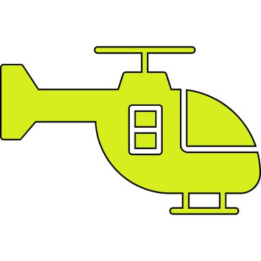 Helikopter simgesi. Vektör çizim