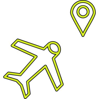 harita simgesi vektör illüstrasyonu