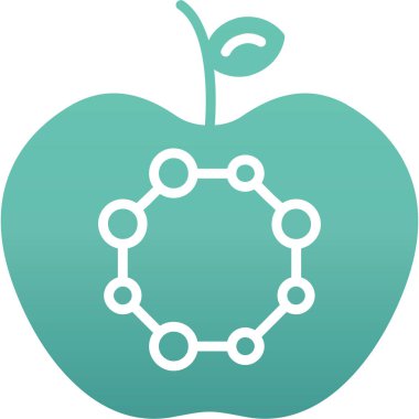 Elma meyvesi ikonu. Beyaz arkaplanda izole edilmiş web tasarımı için elma vektör simgelerinin basit çizimi