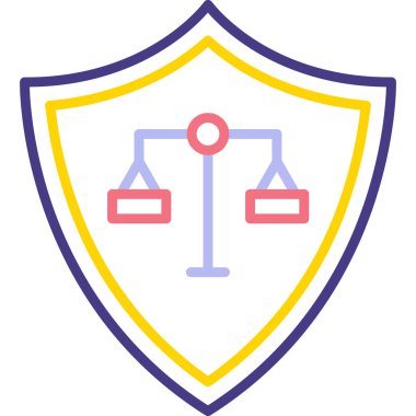 Hukuk simgesinin vektör illüstrasyonu