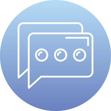 Sohbet simgesinin vektör illüstrasyonu