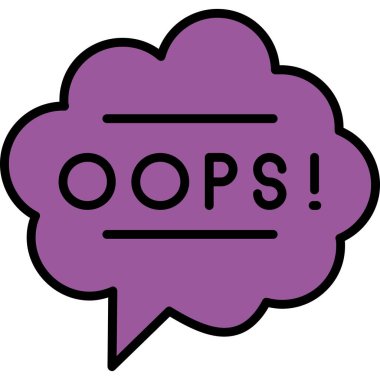 oops simge vektör illüstrasyonu