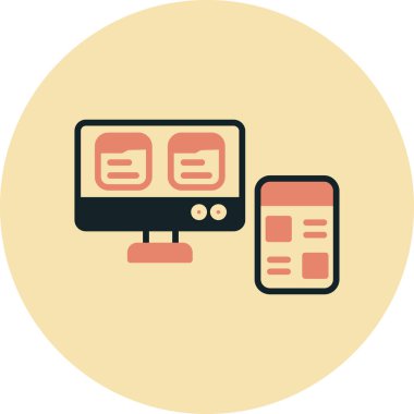 bilgisayar simgesi vektör illüstrasyonu