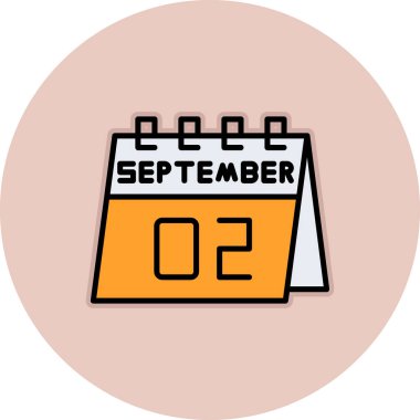 Beyaz arkaplan üzerinde yılın ayı sayısına sahip bir takvimin vektör illüstrasyonu