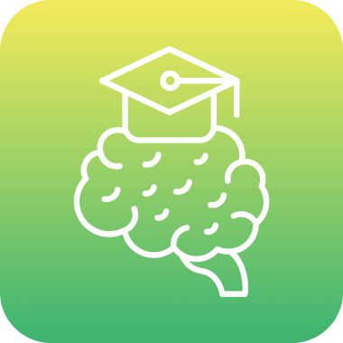 eşsiz öğrenci şapkası vektör çizgisi simgesi