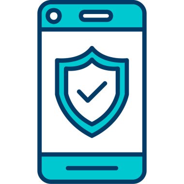 Cep telefonu simgesi, vektör illüstrasyonu