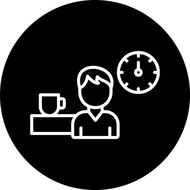 Fincanı ve dizüstü bilgisayarı olan bir kahve dükkanının vektör simgesi