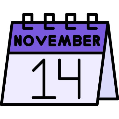 Kasım 2011 simgesinin düz tasarımı