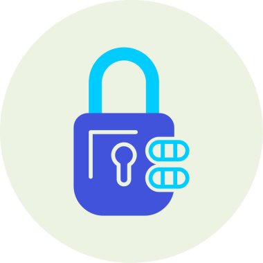 Asma kilidin vektör illüstrasyonu