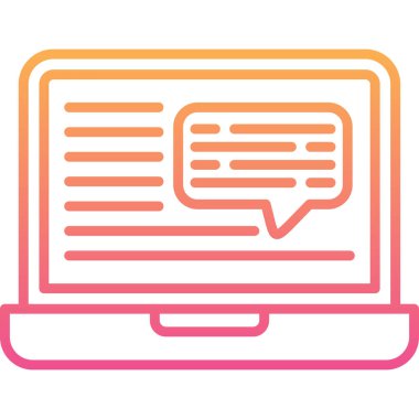 Dizüstü bilgisayar simgesi vektör çizimi