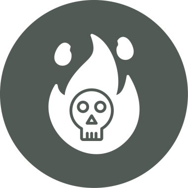 kafatası simgesi, vektör illüstrasyonu