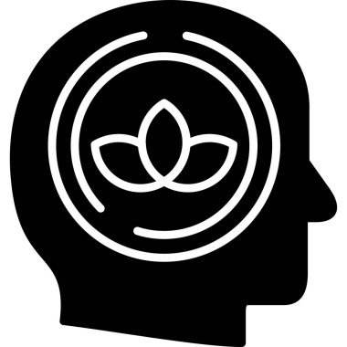 Meditasyon simgesi vektör illüstrasyonu