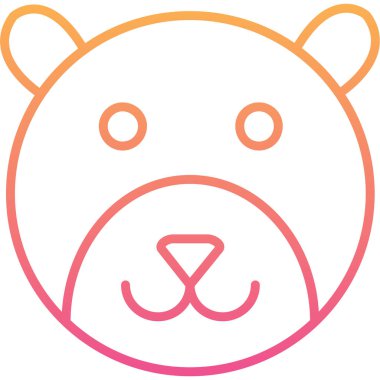 Çizgi film ayı suratının vektör çizimi