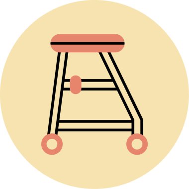 Merdiven. Web simgesi basit illüstrasyon