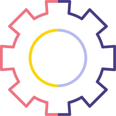 Çarklı dişli simgesi - taslak biçimi