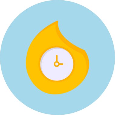 Alarm saati düz biçim simgesi, vektör illüstrasyonu