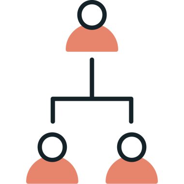 hiyerarşi düz vektör simgesi