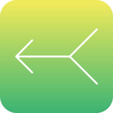 Benzersiz ok vektör çizgisi simgesi