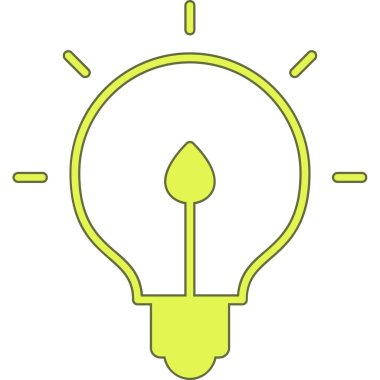 ampul yaratıcı fikir simgesi - taslak biçimi