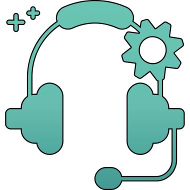 Kulaklık. Web simgesi basit illüstrasyon