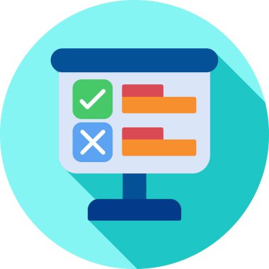 Kontrol listesi. Web simgesi basit illüstrasyon