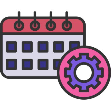 Takvim simgesi. vektör illüstrasyonu