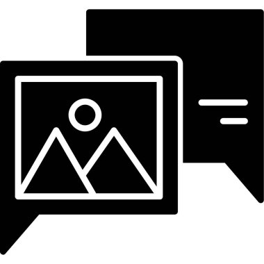 Konuş. Web simgesi basit illüstrasyon