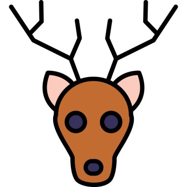 Hayvan geyiği Noel simgesi - ana hatlarıyla