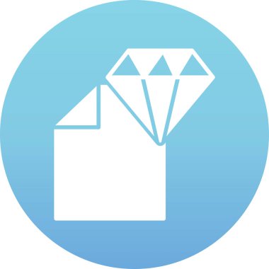 Elmas. Web simgesi basit illüstrasyon