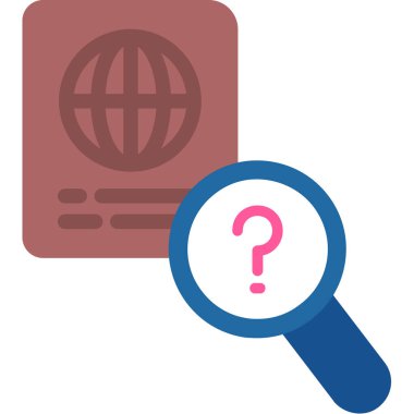 kitap ve büyüteç düz simge, vektör, illüstrasyon