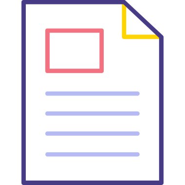 Belge. Web simgesi basit illüstrasyon